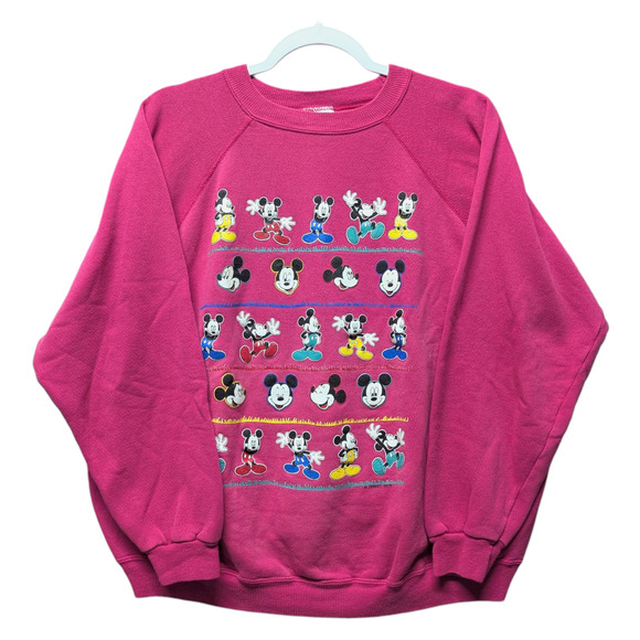 80s / 90s Mickey Mouse Mini Character Crewneck Sweatshirt - Picture 1 of 5